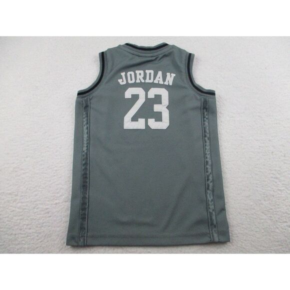 Michael Jordan Jersey Kids Large L Age 6-7 Gray Fly Since 1982 - Picture 7 of 7